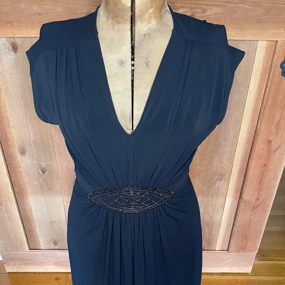 open lace back dress 90s Giorgio Armani Black Mini Cocktail Dress